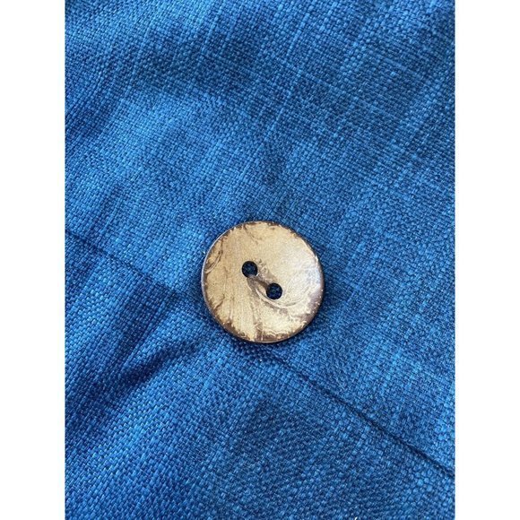 Throw pillow covers set of‎ 2 Teal Tweed Wood Botton 20x20 textured zippered - Picture 4 of 8